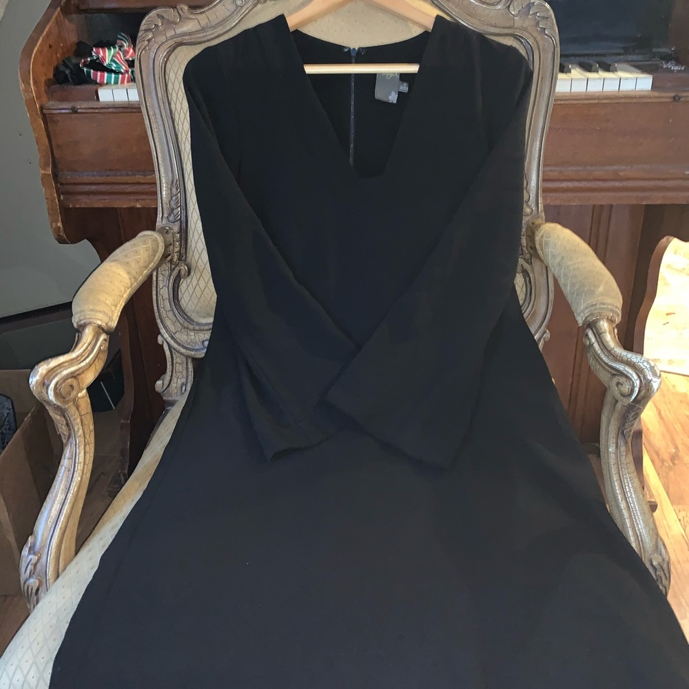 Black bell sleeved dress